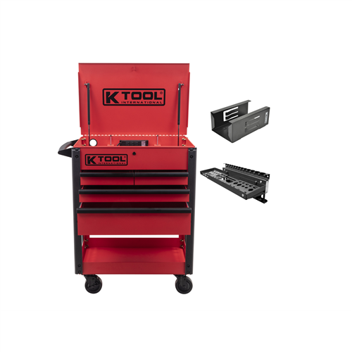 KTI75119KIT K Tool International 4-Drawer Cart W/Accessories