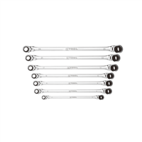 DBM10DBM4 K Tool International 7 Pc. Metric Double Box Univ Spline 90 Tooth Rev Ratchet Set