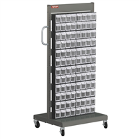 1010542 Shopsol Mobile Parts Cart - Flip Out Bin, 96 Bins