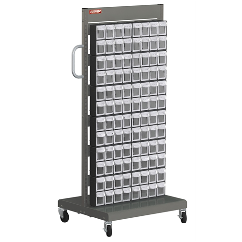 1010542 Shopsol Mobile Parts Cart - Flip Out Bin, 96 Bins