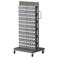 1010543 Shopsol Mobile Parts Cart - Flip Out Bin, 192 Bins