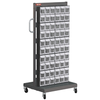 1010544 Shopsol Mobile Parts Cart - Flip Out Bin, 60 Bins