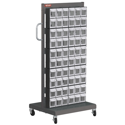 1010544 Shopsol Mobile Parts Cart - Flip Out Bin, 60 Bins