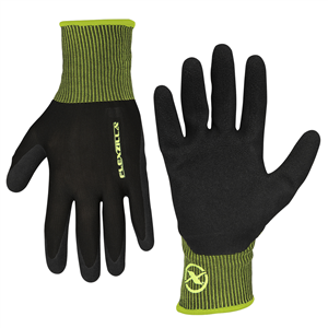 GC220XL Legacy Manufacturing Flexzilla&Reg; Foam Latex Dip Gloves, Black, Xl