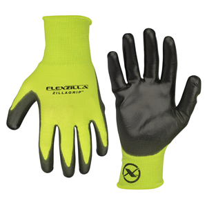 GC300XL Legacy Manufacturing Flexzilla&Reg; Zillagrip Polyurethane Dip Gloves, Black/Zillagreen, Xl