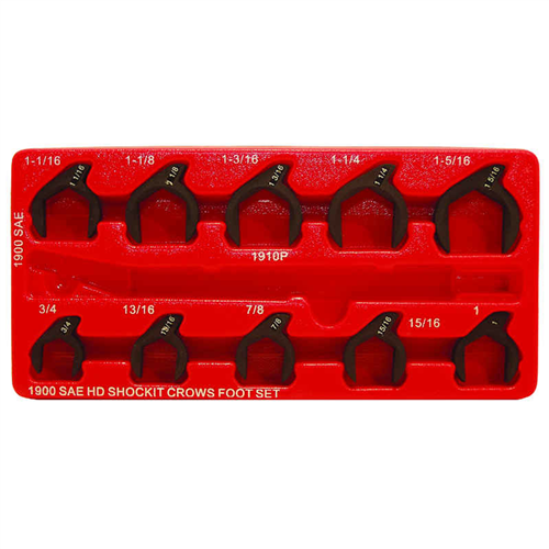 LT1900 Lock Technology Sae Shockit Crows Foot Set