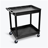 TC11-B Luxor 2-Shelf Plastic Utility Cart