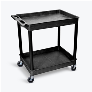 TC11-B Luxor 2-Shelf Plastic Utility Cart