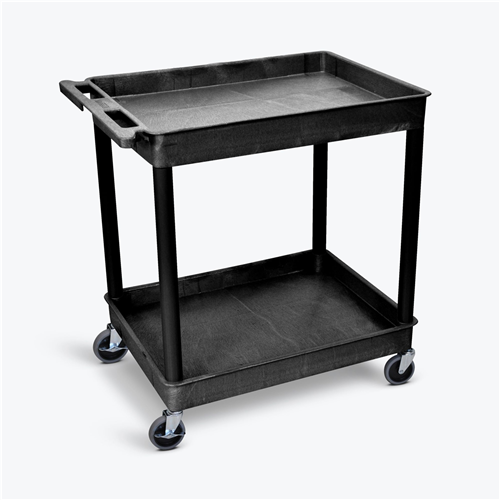 TC11-B Luxor 2-Shelf Plastic Utility Cart