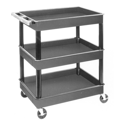 TC111-B Luxor 3-Shelf Plastic Service Cart