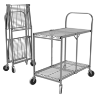 WSCC-2 Luxor Two-Shelf Collapsible Wire Utility Cart