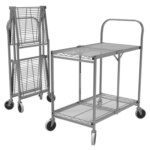 WSCC-2 Luxor Two-Shelf Collapsible Wire Utility Cart