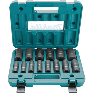 A-96372 Makita 14 Pc. 1/2" Drive Deep Well Impact Socket Set