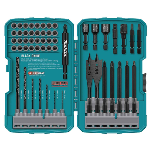 T-01725 Makita 70-Piece Contractor-Grade Imp Drill/Driver Bit Set In Case