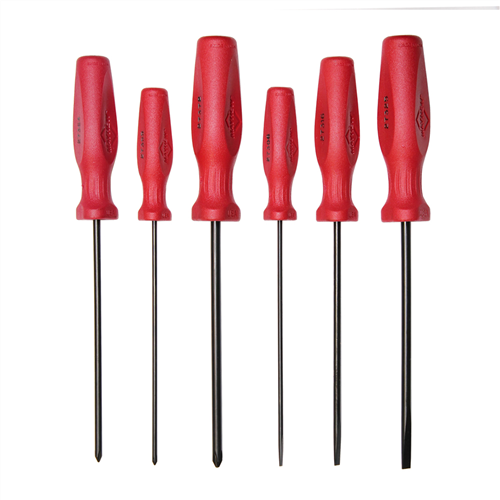 6 PC Long Slotted & Phillips Screwdriver Set