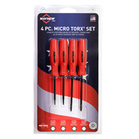 4 PC Micro Torx Screwdriver Set