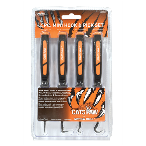 60003 Mayhew 4Pc Mini Hook & Pick Set Display