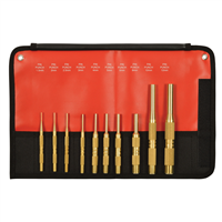 61387 Mayhew 10-Pc Brass Pin Punch Set, Metric