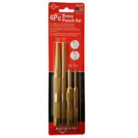 62278 Mayhew 4-Pc Brass Punch (Inch) Set