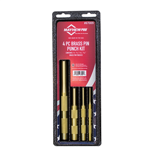 67009 Mayhew 4Pc Brass Pin Punch Set Display