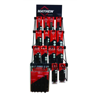 80016 Mayhew 30-Piece Total (2-Pc. Each Model) Punch & Chisel Display; 12" Tall Display