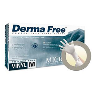 DF-850-S Microflex Dermafree Vinyl Exam Gloves S
