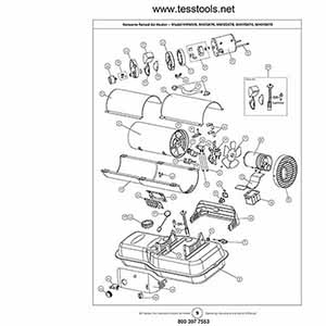 Mr Heater MH210KRT Kerosene Forced-Air Heater Parts List and Diagrams