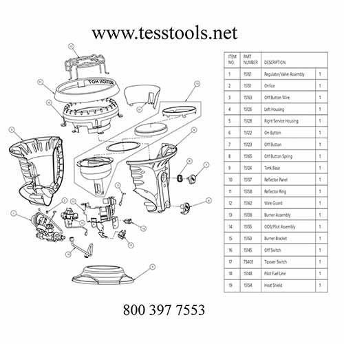 Mr.Heater MH4BC Parts and Part List