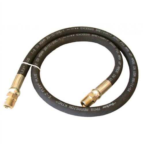 ZE2210 Zeeline By Milton Med. Pressure Hose 1/2Â€ I.D. X 5Â€ - 1/2Â€ Npt (Male)