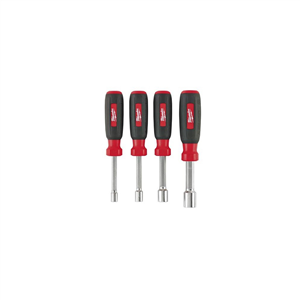 48-22-2404 Milwaukee Tool Hollow Shaft Sae Fractional Nut Driver 4-Pc Set