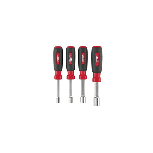 48-22-2404 Milwaukee Tool Hollow Shaft Sae Fractional Nut Driver 4-Pc Set