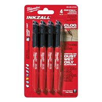 48-22-3104 Milwaukee Tool 4-Pk Inkzall Black Fine Point Non-Toxic Marker