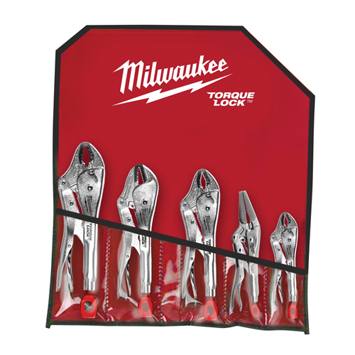 48-22-3695 Milwaukee Tool 5-Pc Locking Plier Auto Kit