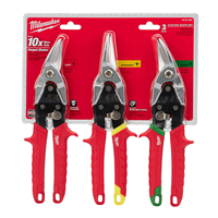 48-22-4533 Milwaukee Tool 3-Pc Aviation Snips (Left, Right, Straight) Set