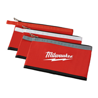 48-22-8193 Milwaukee Tool 3-Pk Heavy Duty Canvas Zippered Pouches