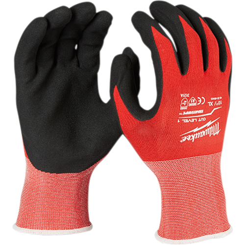 48-22-8903 Milwaukee Tool Nitrile Gloves, Size Xl, Cut 1