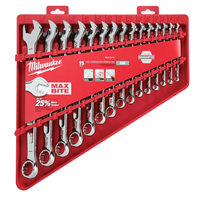 48-22-9415 Milwaukee Tool 15-Pc Max Bite Combi Wrench Set - Sae, Open-End Grip, I-Beam Handle