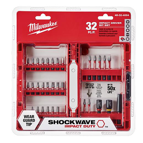 48-32-4004 Milwaukee Tool 32Pc Shockwave Driver Bit Set