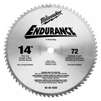 48-40-4505 Milwaukee Tool 14" Circular Saw Metal Cutting 72 Teeth Blade Atb