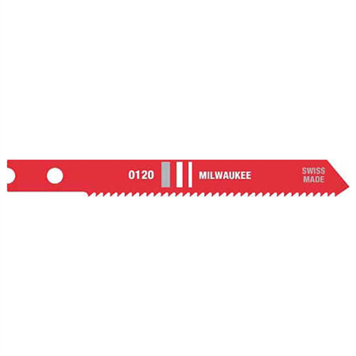 48-42-0120 Milwaukee Tool 2-3/4" Metal Cutting Jig Saw Blades, 18 Tpi, High Speed Steel, U-Shank, (5-Pk)