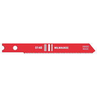 48-42-0140 Milwaukee Tool 2-3/4" Metal Cutting Jig Saw Blades, 24 Tpi, High Speed Steel, U-Shank, (5-Pk)