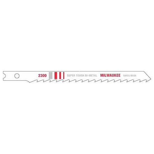 48-42-2300 Milwaukee Tool 4" Wood Cutting Jig Saw Blades, 6 Tpi, Bi-Metal, U-Shank, (5-Pk)