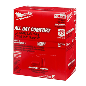 48-73-3006 Milwaukee Tool 100 Pair Ear Plugs