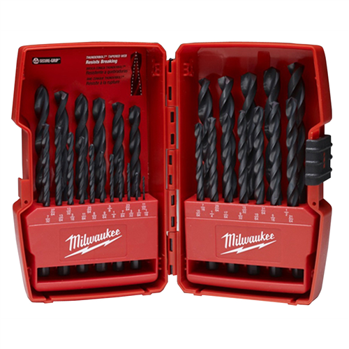 48-89-2802 Milwaukee Tool Thunderbolt Black Oxide Jobber Length 29-Pc Drill Bits In Case