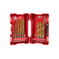 48-89-4860 Milwaukee Tool Shockwave Red Helix Metric Titanium Drill Bits 19-Pc Set