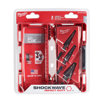 48-89-9254 Milwaukee Tool 3-Pc Shockwave Imp Duty #1, #2, #4 Step Bit Kit