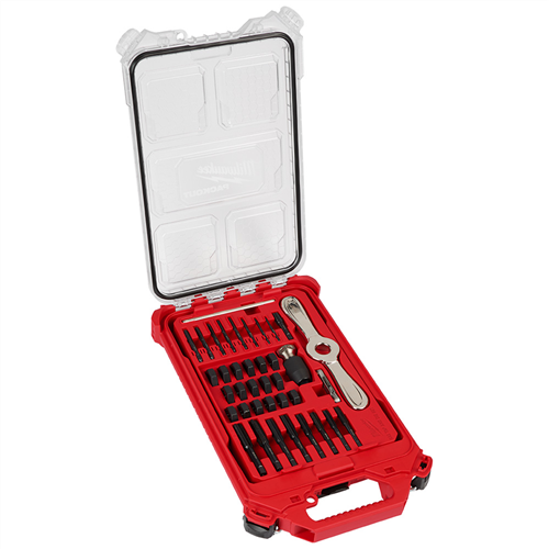 49-22-5604 Milwaukee 38Pc Sae Tap & Die Packout Set W/ Hex-Lok 2-In-1 Handle