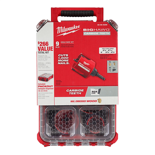 49-56-9295 Milwaukee Tool 9 Pc. Hole Saw Kit