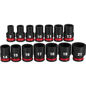 49-66-7007 Milwaukee Tool 14Pc Shockwave Impact Duty 3/8" Drive Metric Standard 6 Point Socket Set