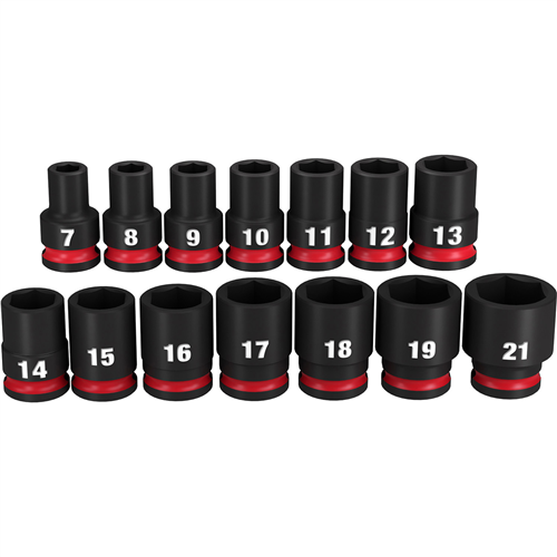 49-66-7007 Milwaukee Tool 14Pc Shockwave Impact Duty 3/8" Drive Metric Standard 6 Point Socket Set